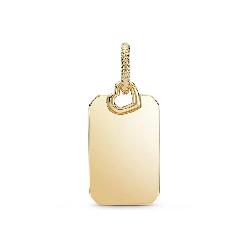 Pandora Rechthoekig Plaatje Hanger goudverguld 368611C00