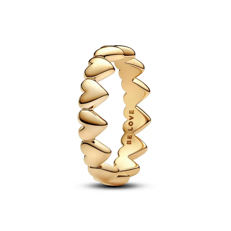 Pandora Rij Harten Ring goudverguld 163427C00