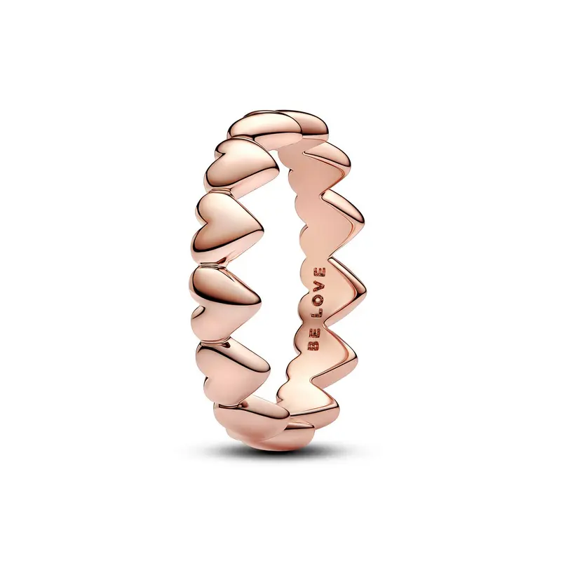 Pandora Rij Harten Ring roségoudverguld 183427C00
