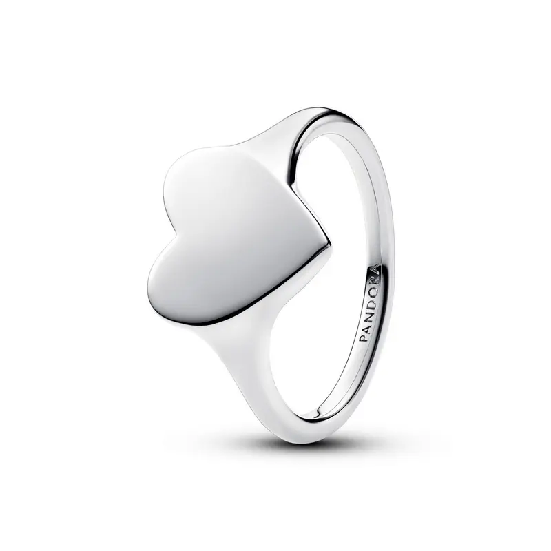 Pandora Ring graveerbaar hart zilver 193988C00