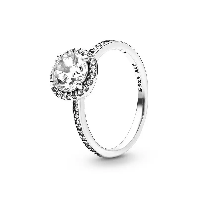 Pandora Ronde Sprankelende Stralenkrans Ring zilver 196250CZ
