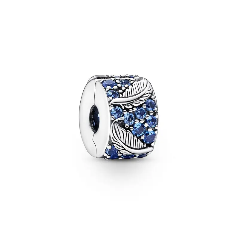 Pandora Ronde veer en pavé clipbedel zilver 792552C01