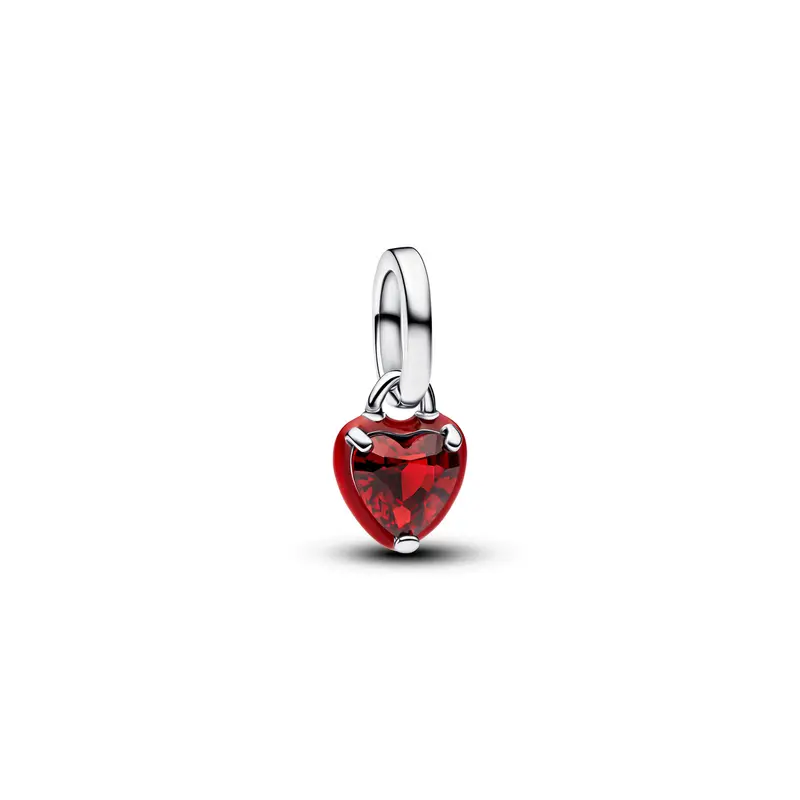 Pandora Rood Chakra Hart Mini Hangende Bedel zilver 793042C05