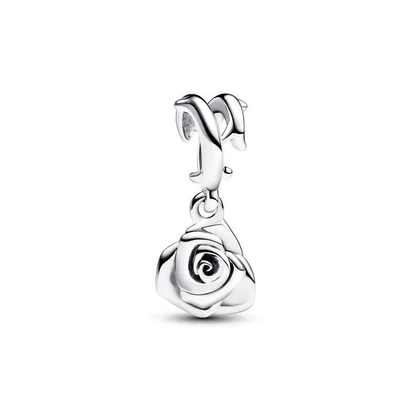 Pandora Roos in Bloei Hangende Bedel zilver 793213C00