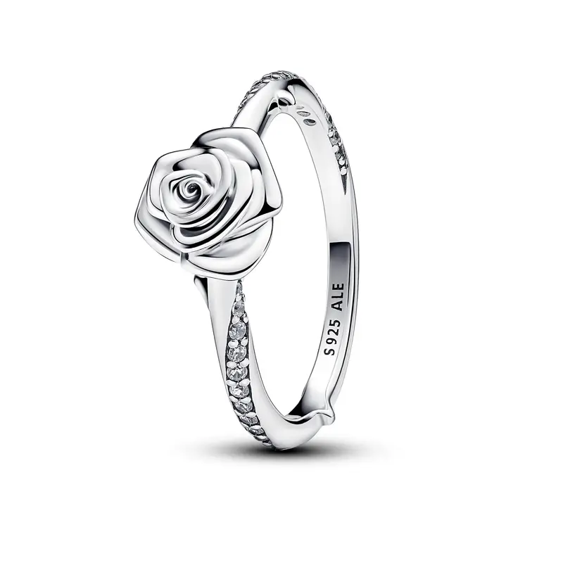 Pandora Roos in bloei ring zilver 193215C01