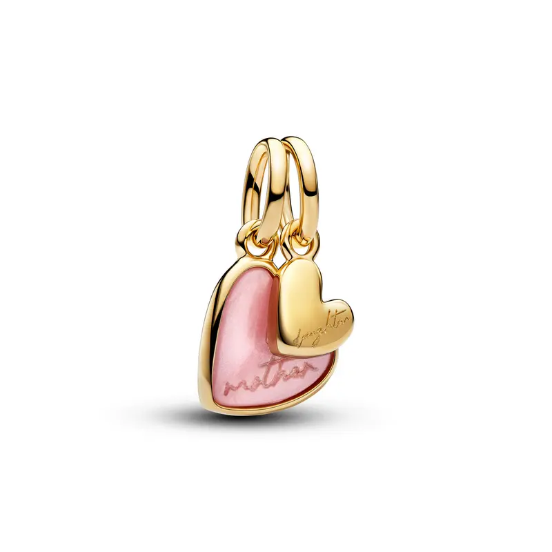 Pandora Roze Deelbare Moeder en Dochter Hangende Bedel goudverguld 763766C01