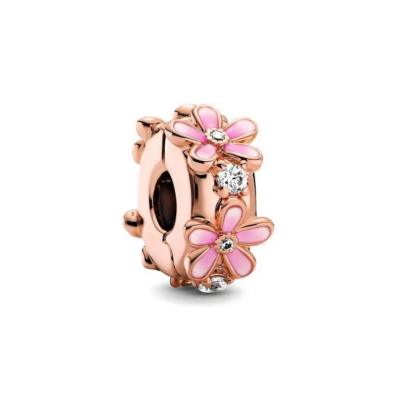 Pandora Roze Madeliefje Clipbedel roségoudverguld 788809C01