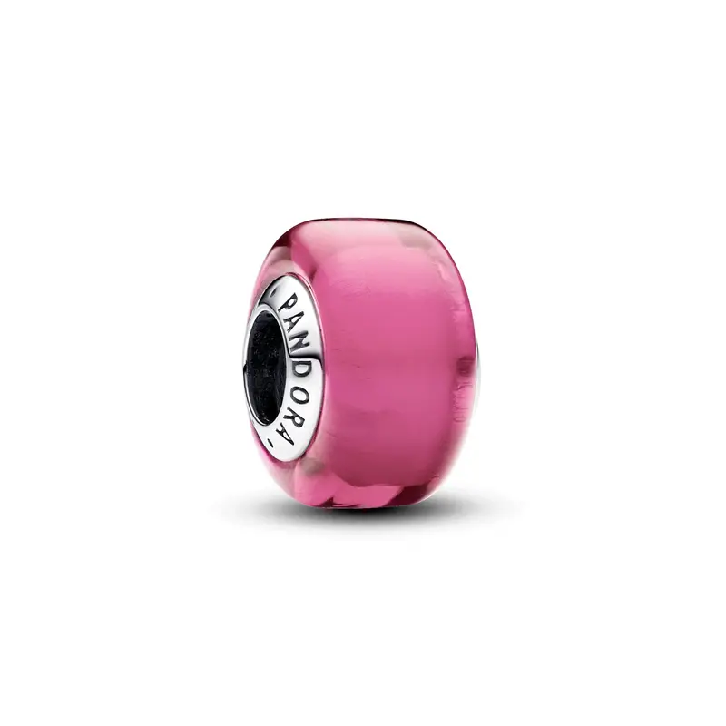 Pandora Roze minibedel van muranoglas zilver 793107C00