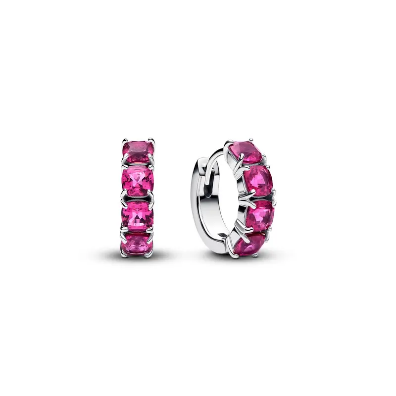 Pandora Roze oorbellen zilver 293851C02
