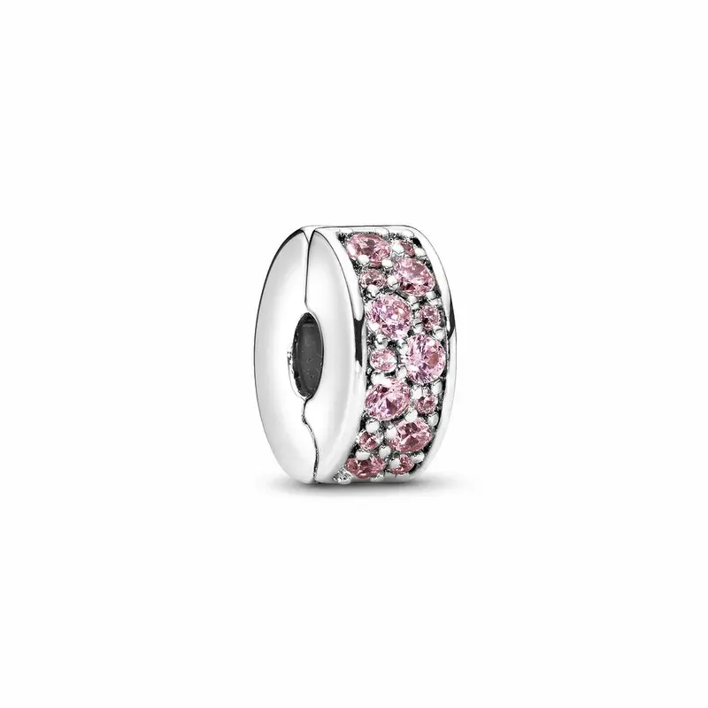 Pandora Roze Pavé Clipbedel zilver 791817PCZ