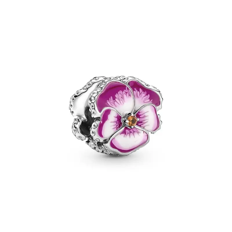 Pandora Roze Viooltje Bedel zilver 790777C01