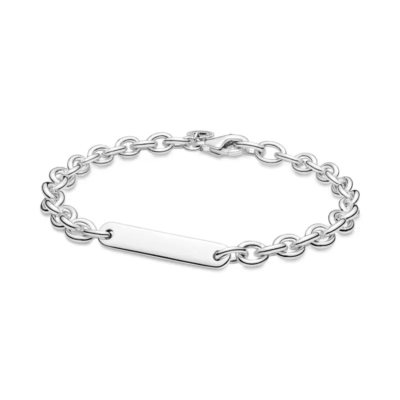 Pandora Schakelarmband met Graveerbare Balk zilver 599523C00