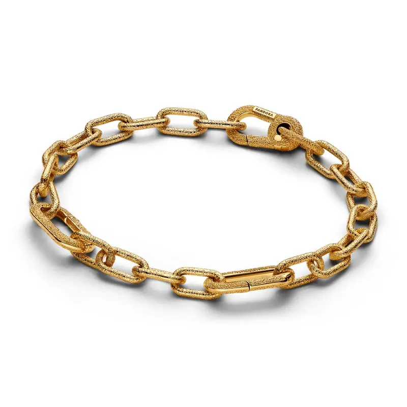 Pandora Schakelarmband met kleine schakels goudverguld 563829C00