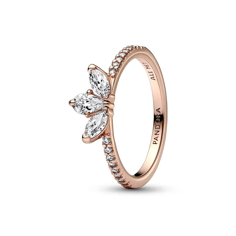 Pandora Sparkling Herbarium Cluster Ring Rosé 182392C01