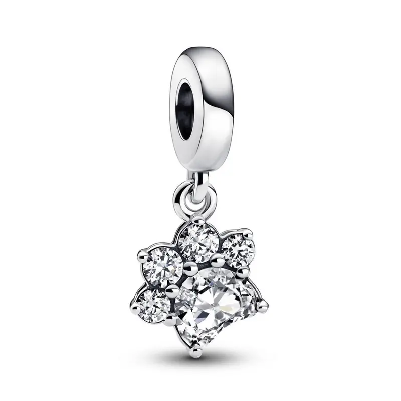 Pandora Sparkling Pet Paw Print Hangende Bedel zilver 792247C01