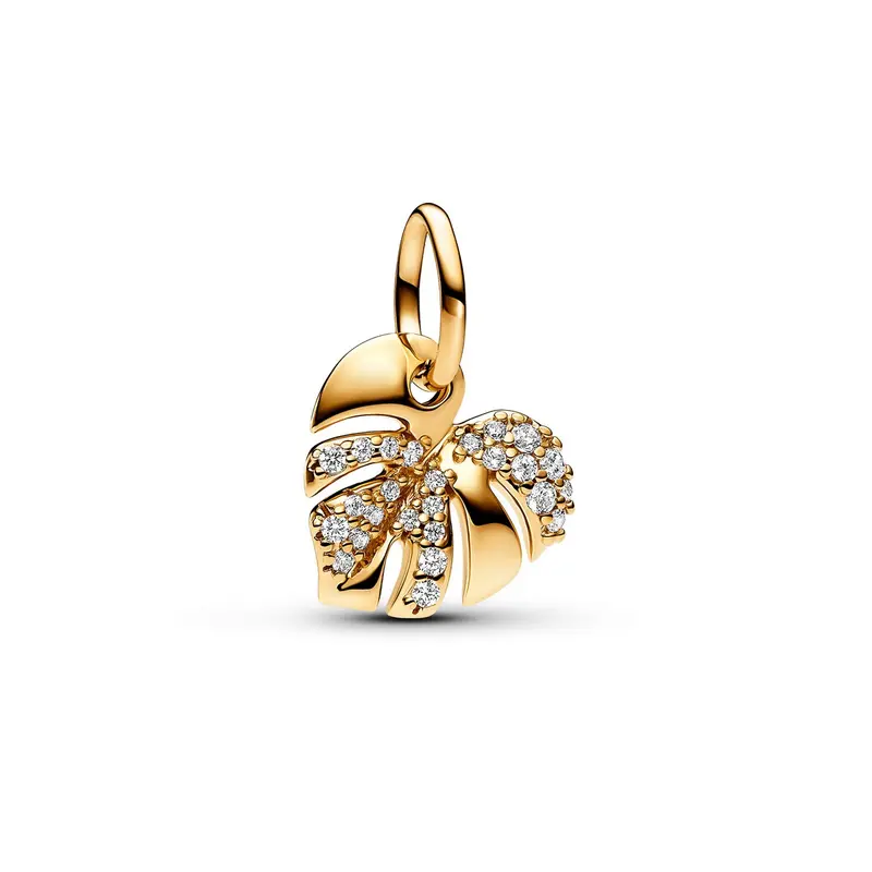 Pandora Sprankelend Monstera Blad Hangende Bedel goudverguld 763349C01