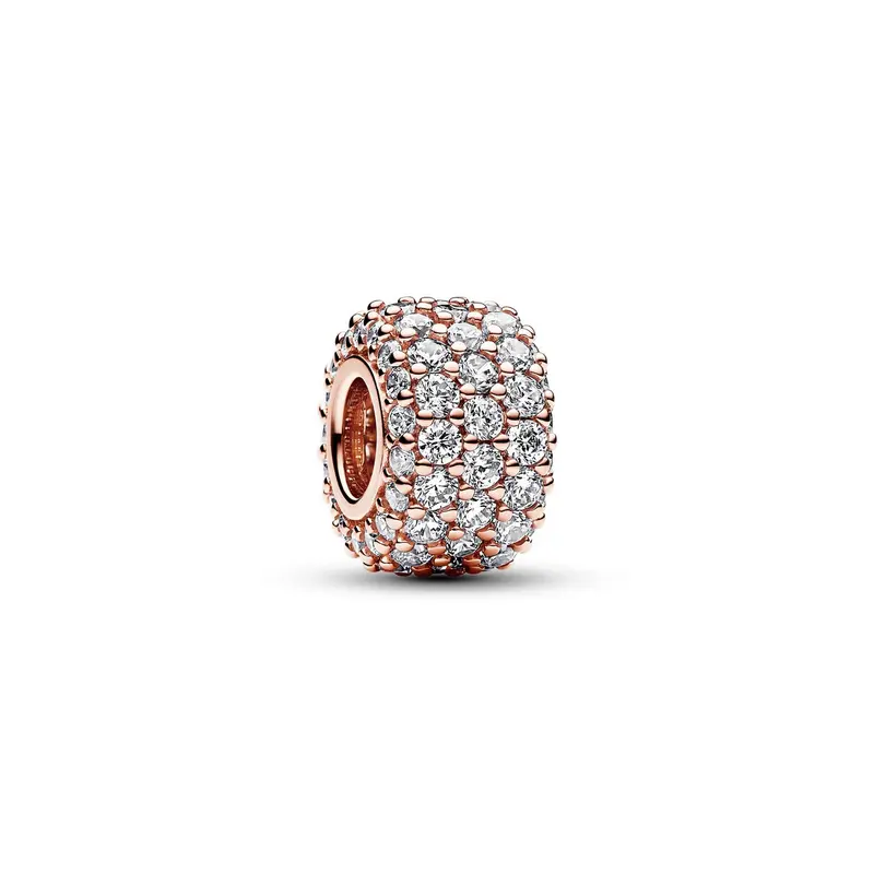 Pandora Sprankelend Pavé Drie Rijen Bedel roségoudverguld 782820C01