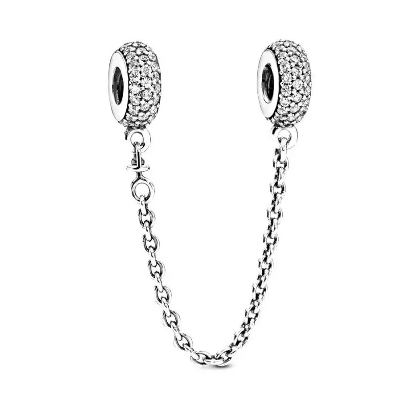 Pandora Sprankelend Pavé Veiligheidsketting Bedel zilver 791736CZ
