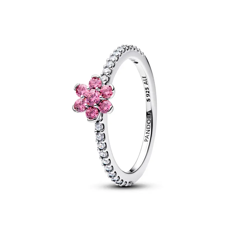 Pandora Sprankelend Roze Madeliefje Ring zilver 194499C02