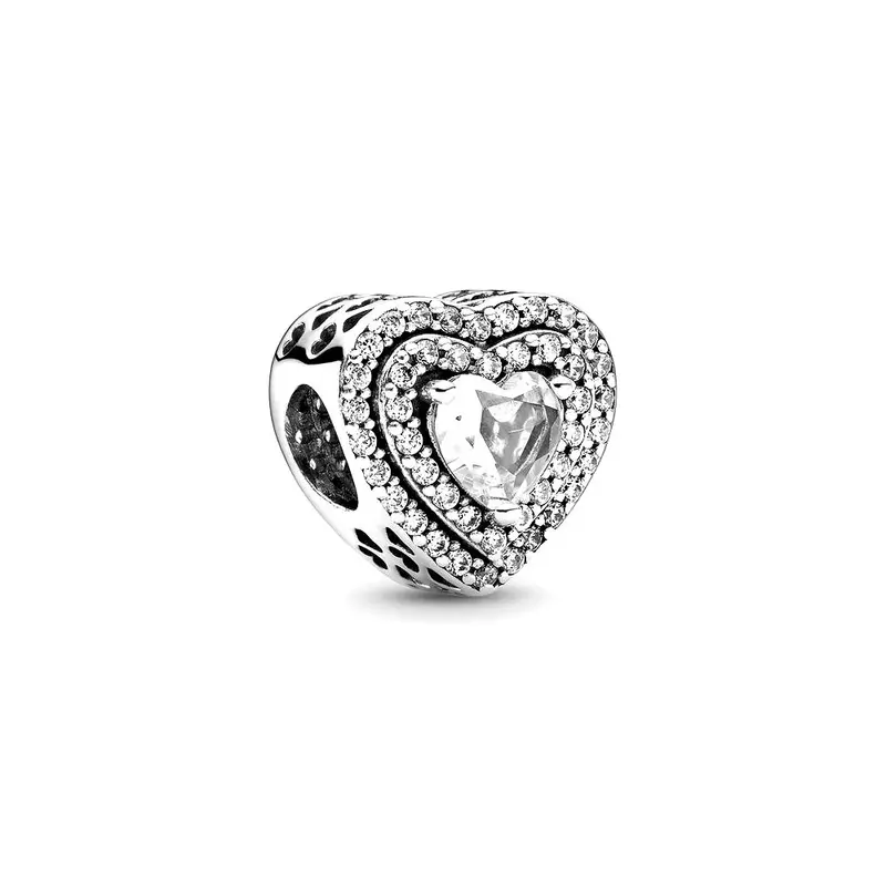 Pandora Sprankelende Bedel Gelaagde Harten zilver 799218C01