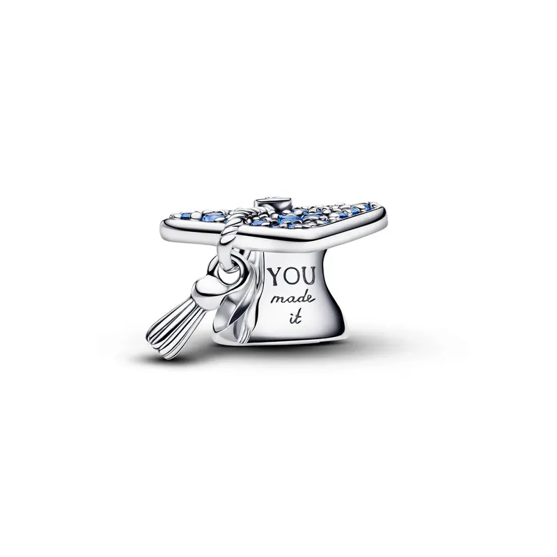 Pandora Sprankelende Blauwe 2026 Afstudeercap Bedel zilver 794461C01
