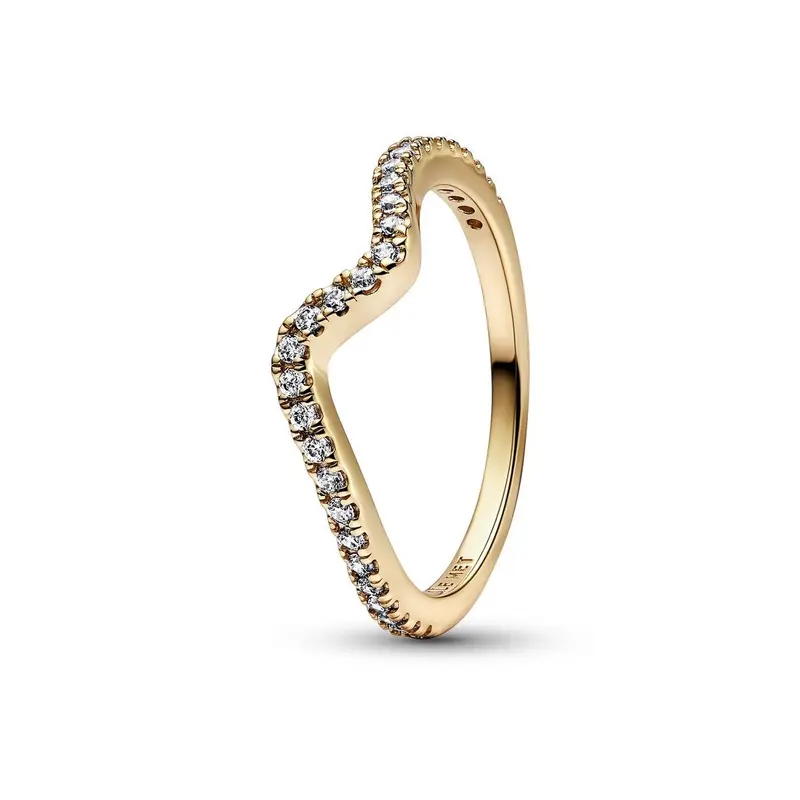 Pandora Sprankelende Golf Ring goudverguld 162539C01
