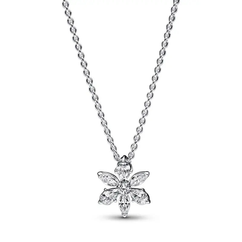 Pandora Sprankelende Herbarium Cluster Ketting met Hanger zilver 392387C01
