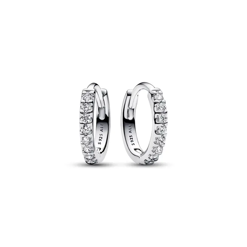 Pandora Sprankelende Huggie Oorbellen zilver 293015C01