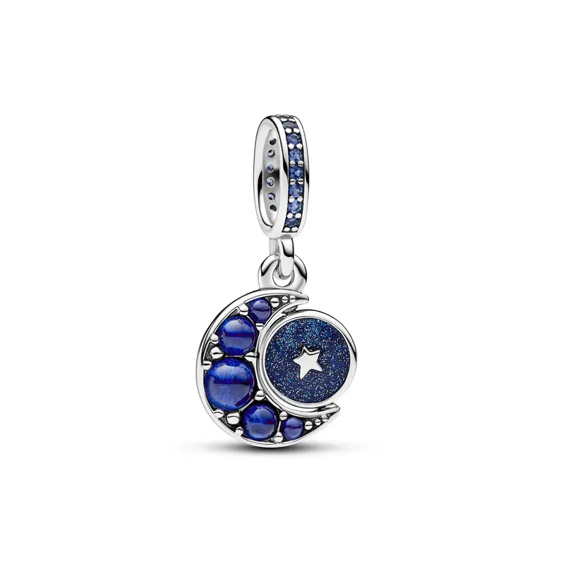 Pandora Sprankelende Maan Draaiende Hangende Bedel zilver 792979C01
