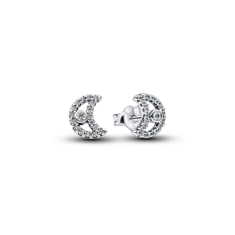 Pandora Sprankelende Maan Oorbellen zilver 294257C01