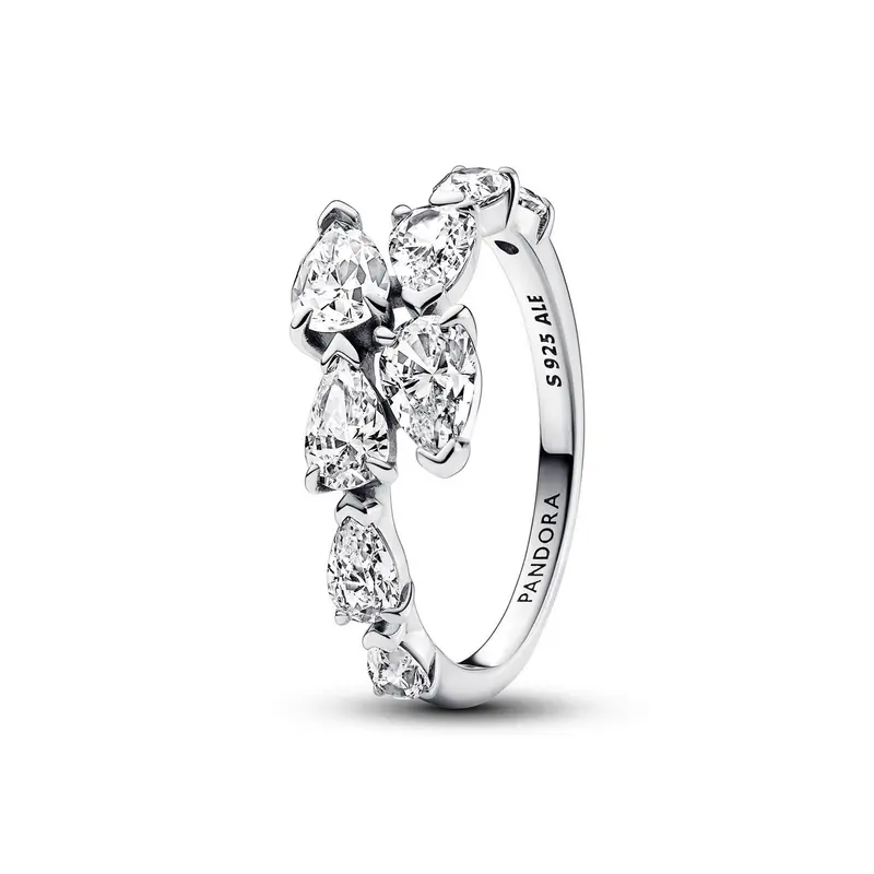 Pandora Sprankelende Overlappende Bandring zilver 193004C01