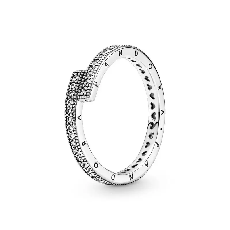 Pandora Sprankelende Overlappende Ring zilver 199491C01