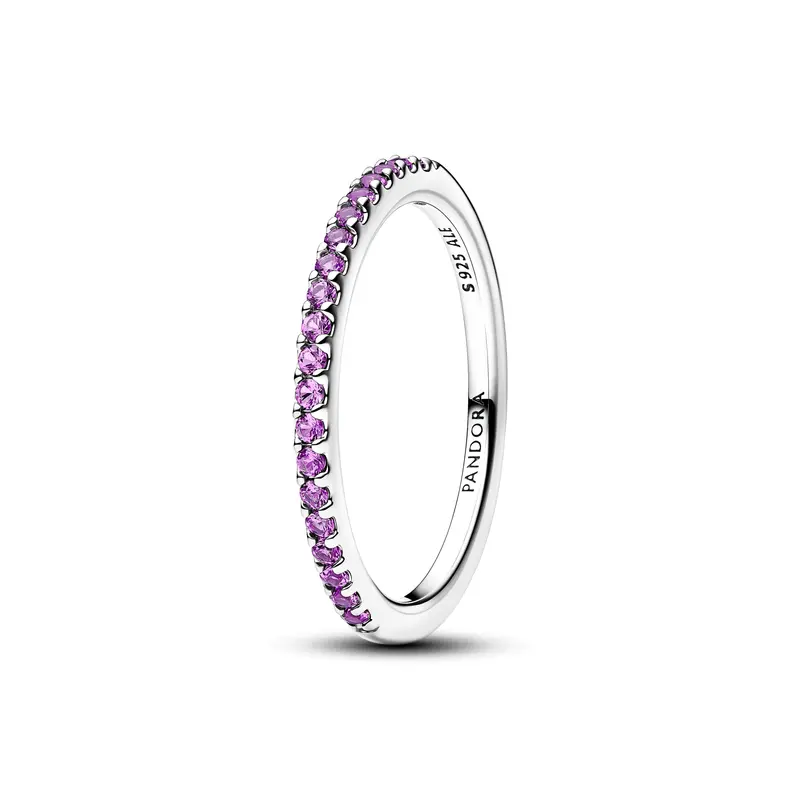 Pandora Sprankelende Paarse Half-Eternity Ring zilver 192999C04