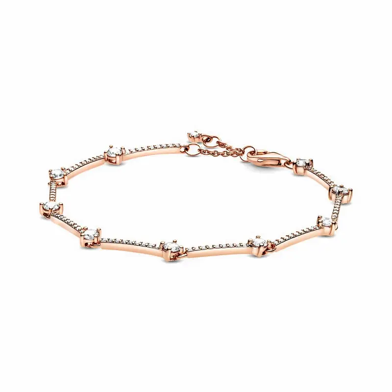 Pandora Sprankelende Pavé Staafjes Armband roségoudverguld 589217C01