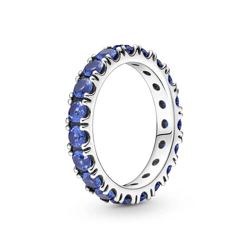Pandora Sprankelende Rij Eternity Ring Blauw 190050C02