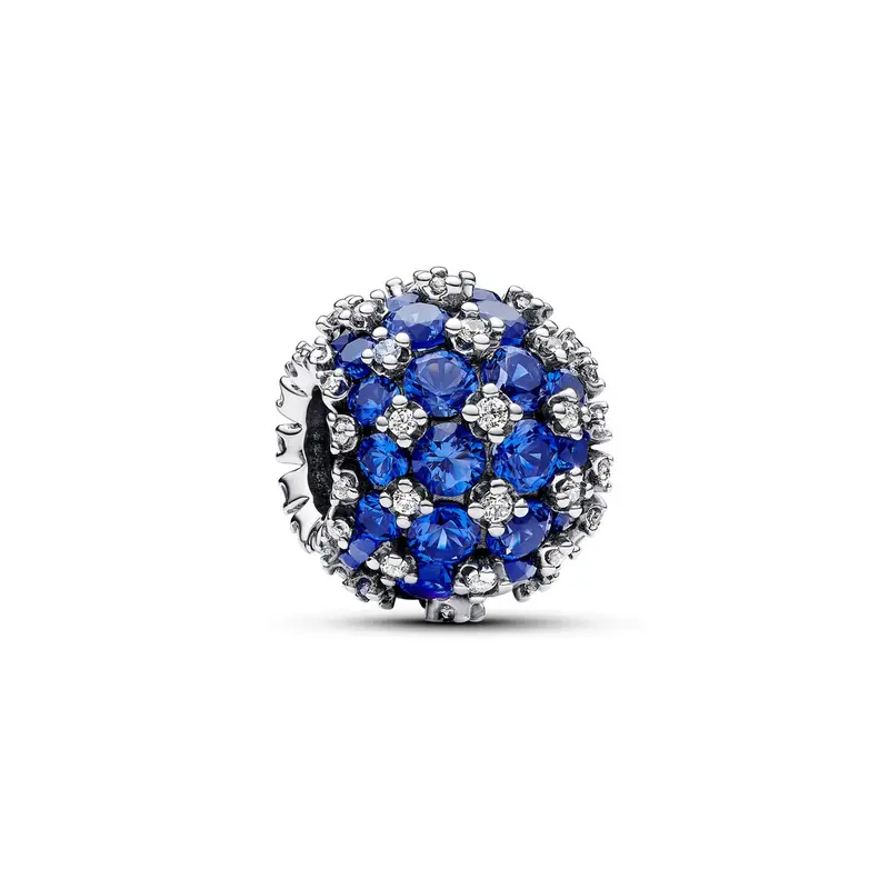 Pandora Sprankelende Ronde Blauwe Pavébedel zilver 792630C02