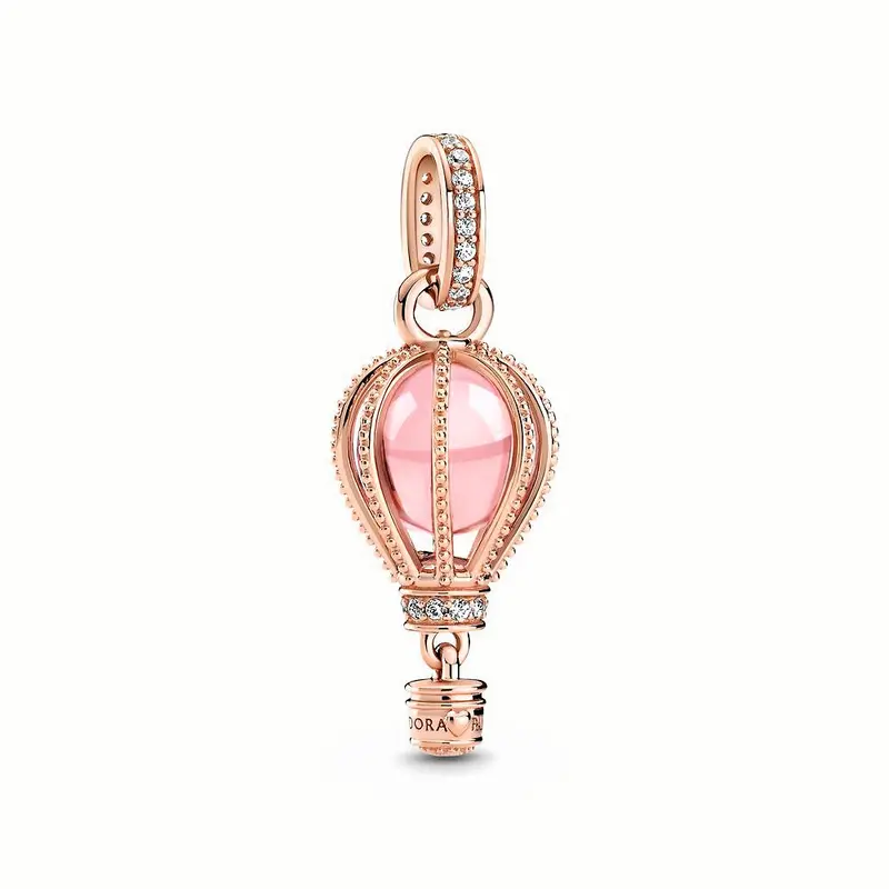 Pandora Sprankelende Roze Luchtballon Hangende Bedel roségoudverguld 789434C01