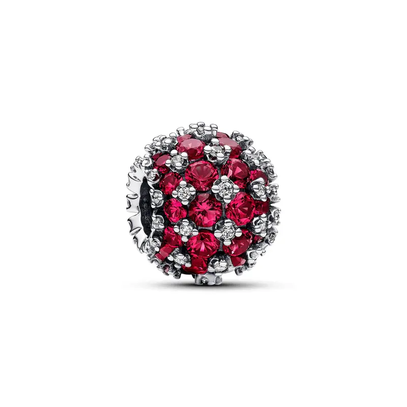 Pandora Sprankelende, roze, ronde pavébedel zilver 792630C03