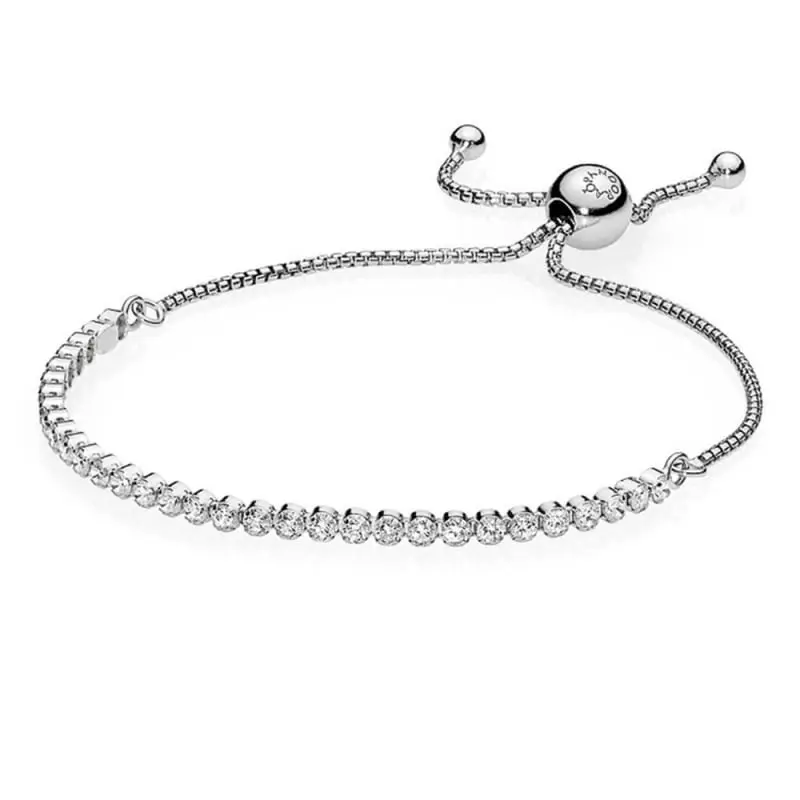 Pandora Sprankelende Sliding Tennis Armband zilver 599375C01
