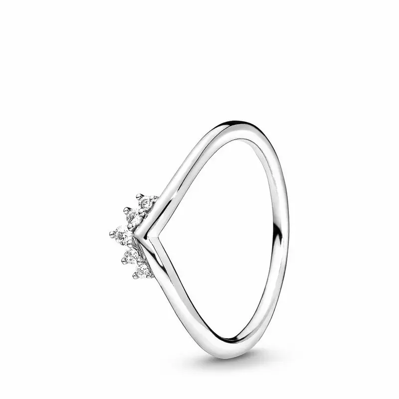 Pandora Tiara Wishbone Ring zilver 198282CZ