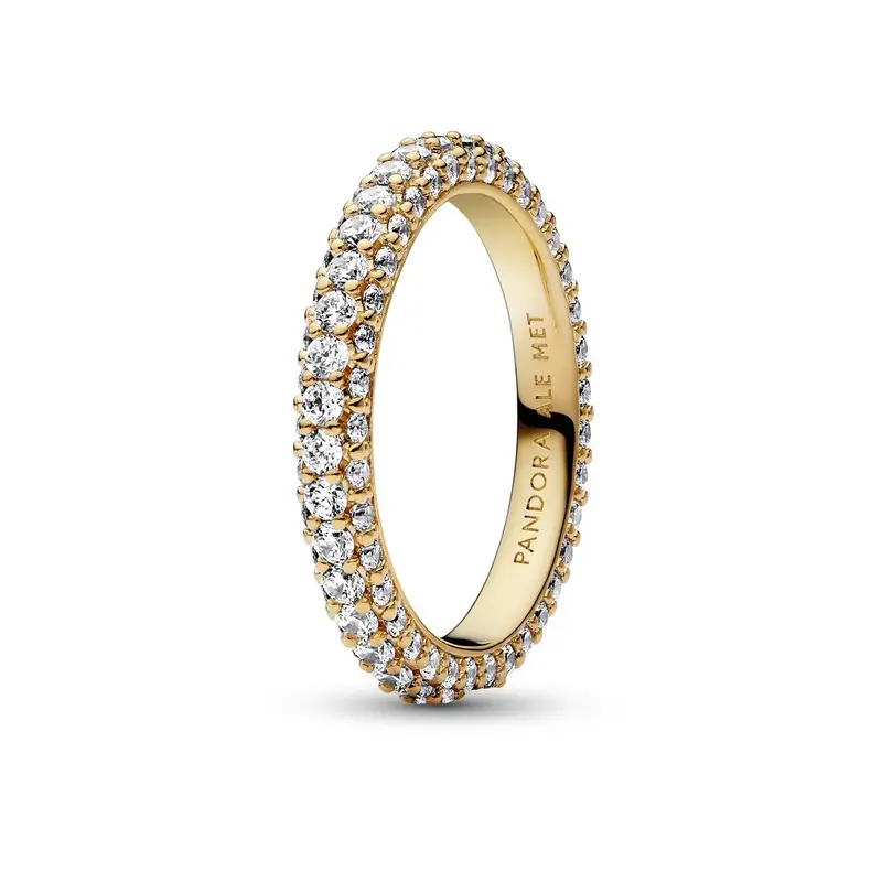 Pandora Timeless enkele rij pavé ring goudverguld 162627C01