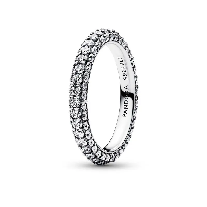Pandora Timeless enkele rij pavé ring zilver 192627C01