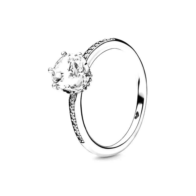 Pandora Transparante Sprankelende Kroon Ring zilver 198289CZ