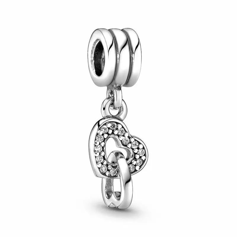 Pandora Verstrengelde Harten Hangende Bedel zilver 791242CZ