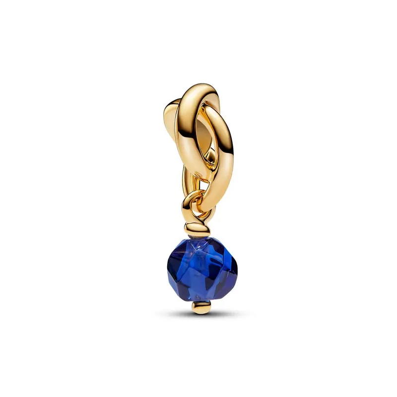 Pandora Zeeblauwe Oneindigheidscirkel Hangende Bedel goudverguld 763462C09