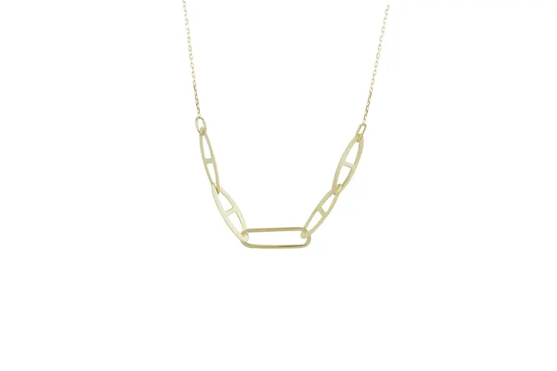 Paperclip Schakelketting Ovaal en Rechthoek 14K Goud BeMy