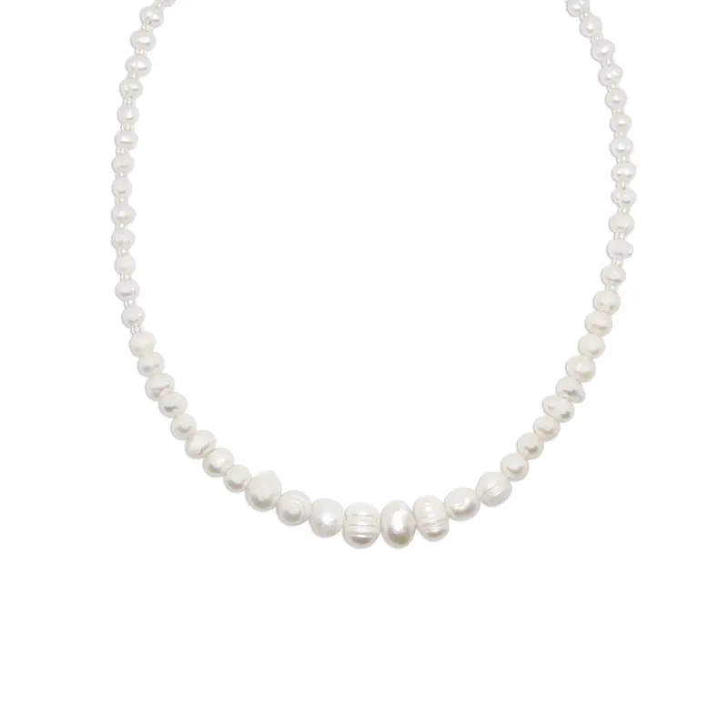 Parel ketting - Zoetwaterparels - Goud