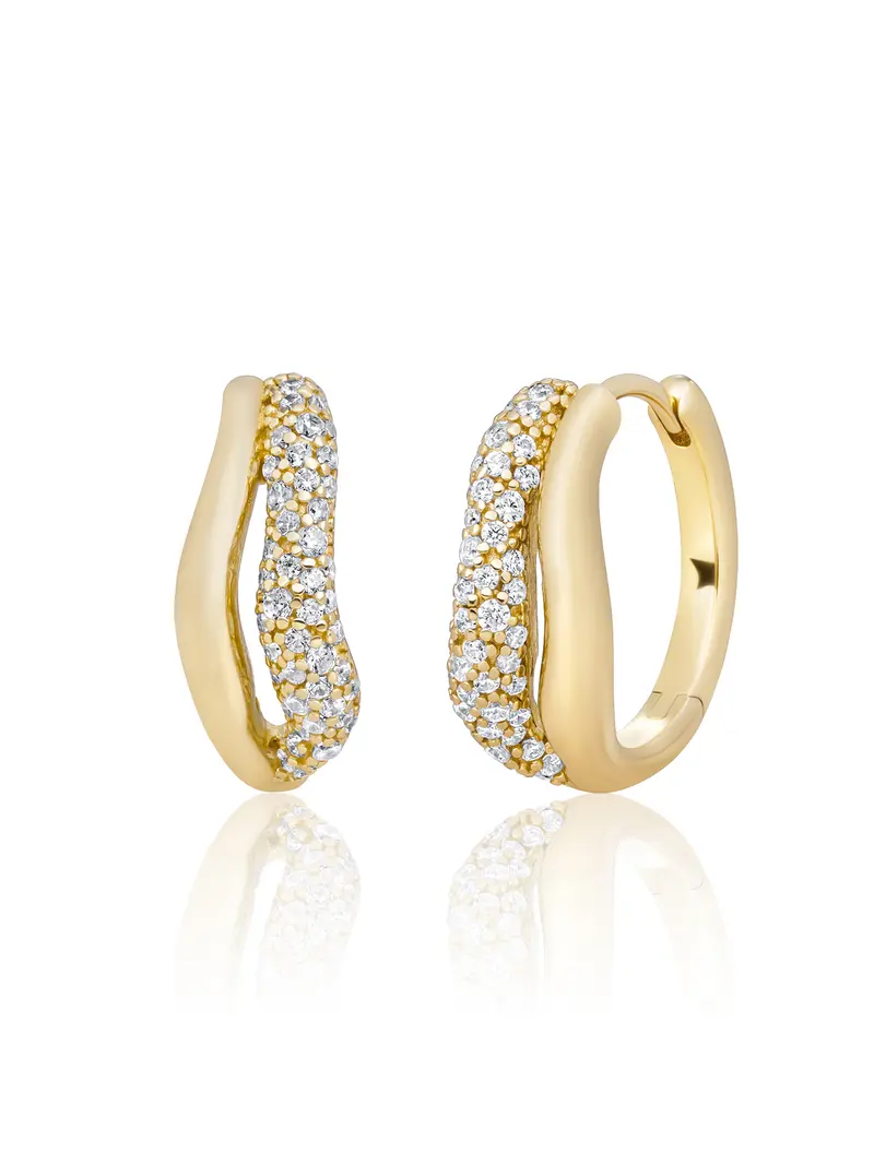 Pave Double Twirl Creolen Zirconia