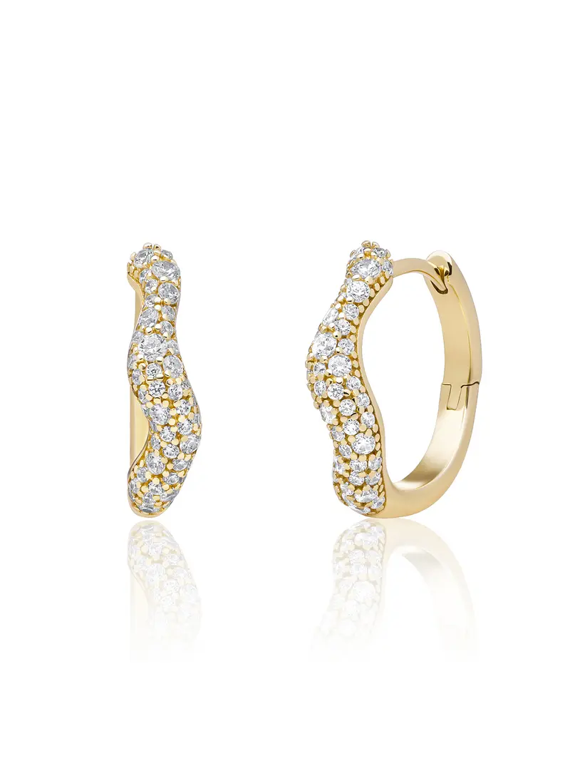 Pave Twirl Creolen Zirconia