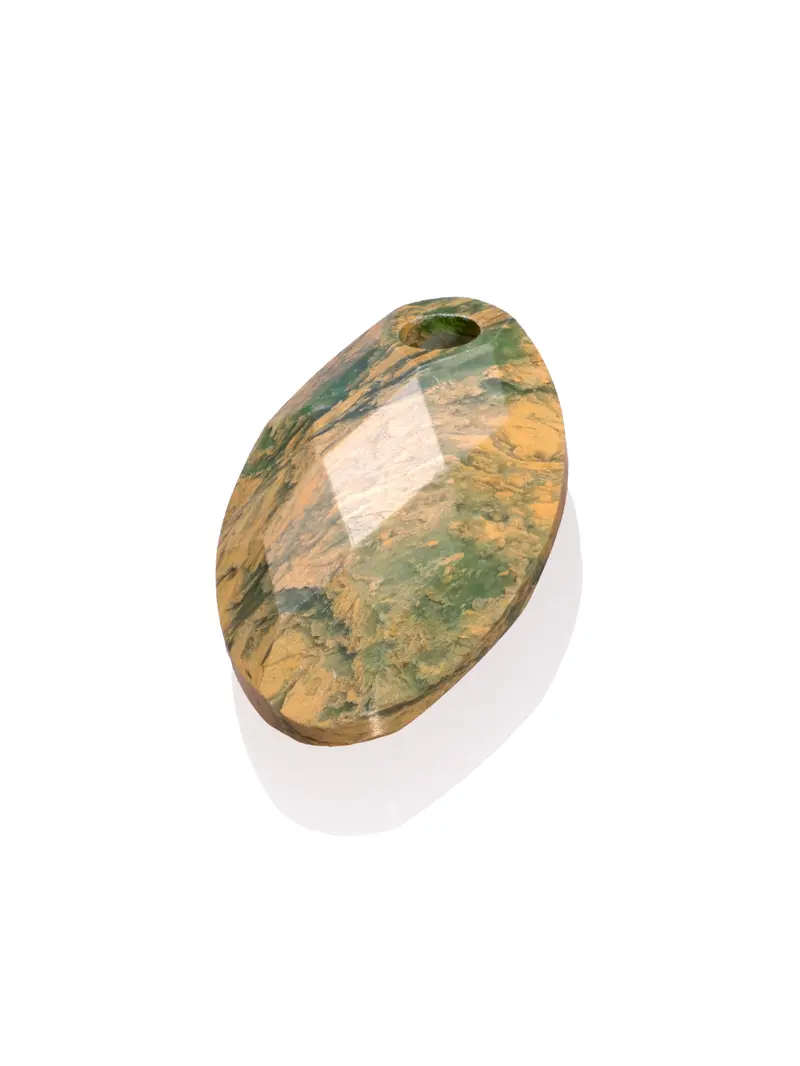 Pendant Edelsteen Hidden Gem Leaf Ya'an Green Jade